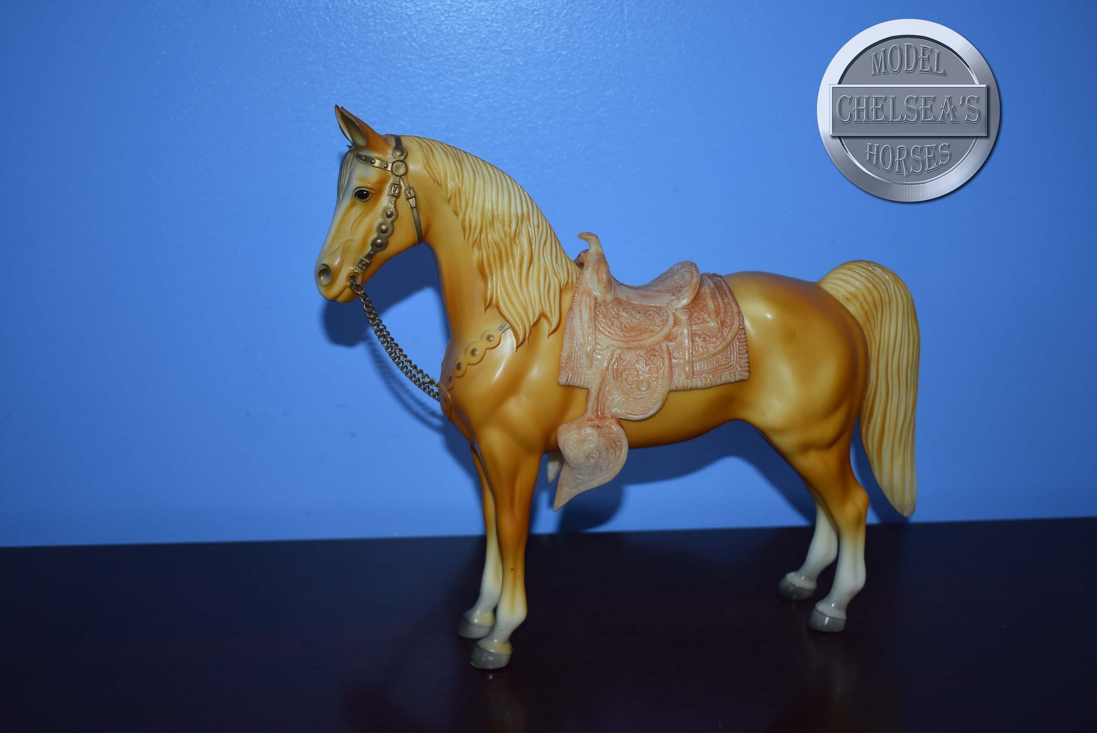 Palomino Western Horse with Saddle-Western Horse Mold-Breyer Traditional