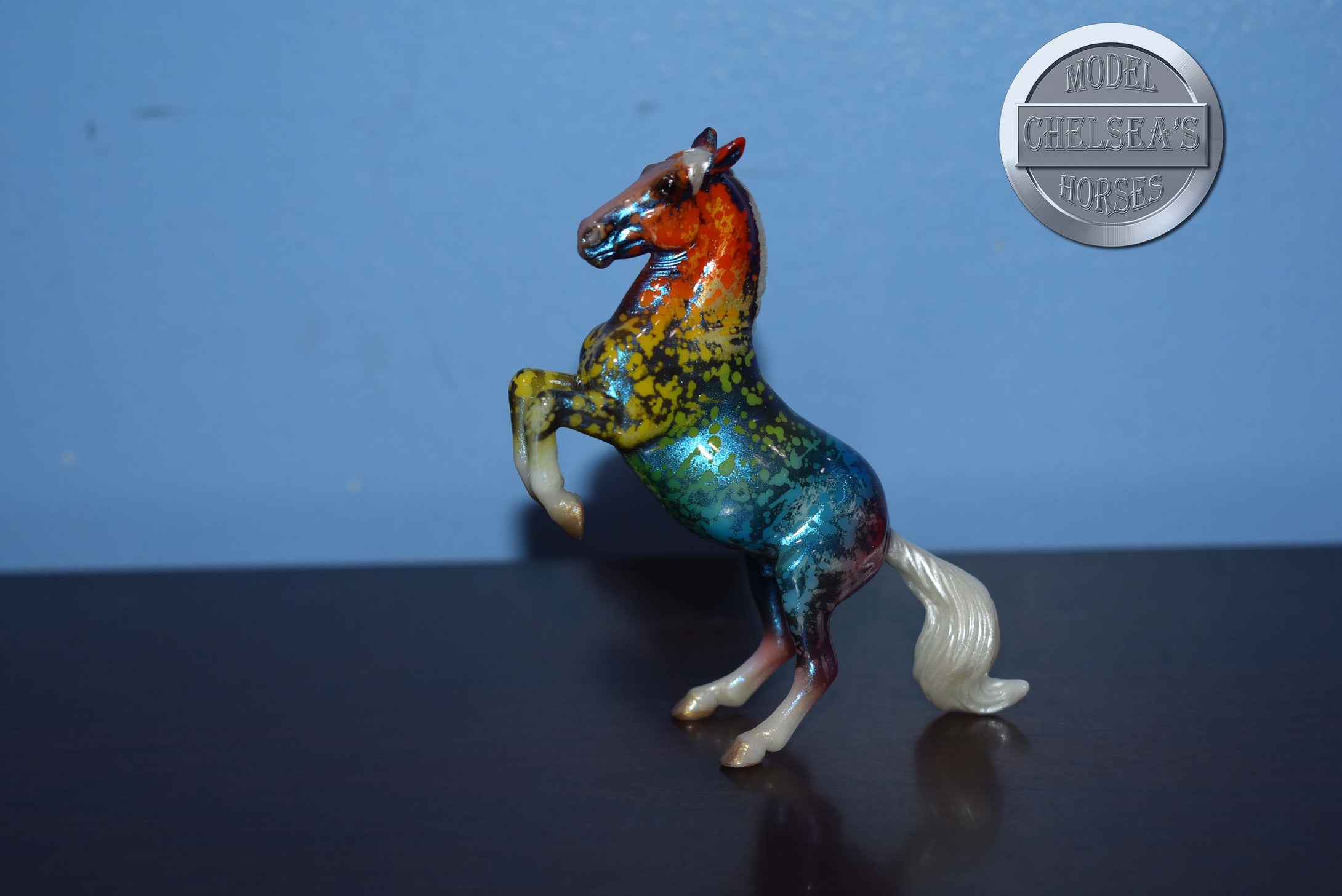 Kaleidoscope-Breyerfest Exclusive-Lippizan Stallion Mold-Breyer Stablemate