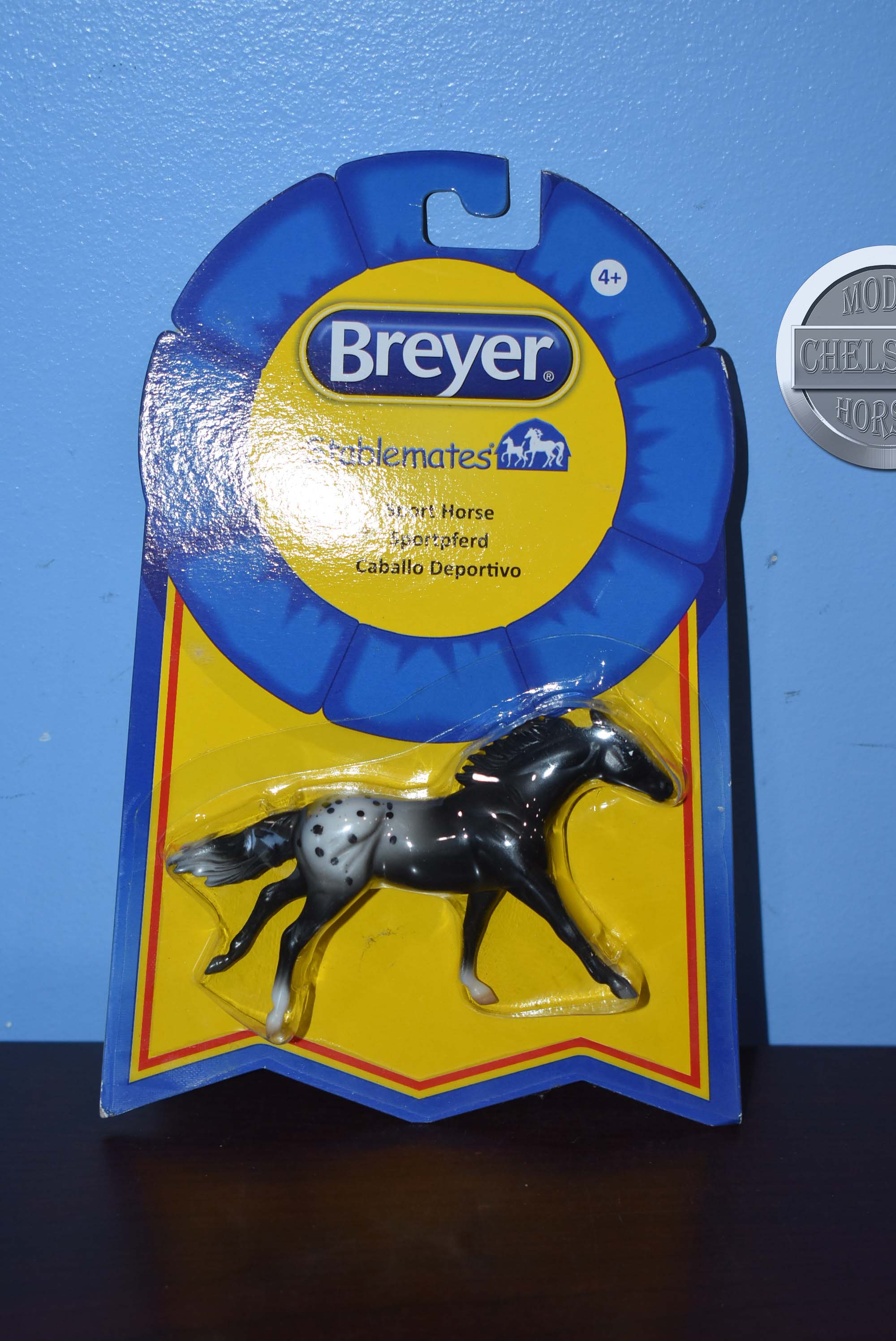 Black Appaloosa Thoroughbred-New in Package-Thoroughbred Mold-Breyer Stablemate