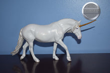 Load image into Gallery viewer, Custom White Unicorn-Haflinger Mold-Breyer Classic