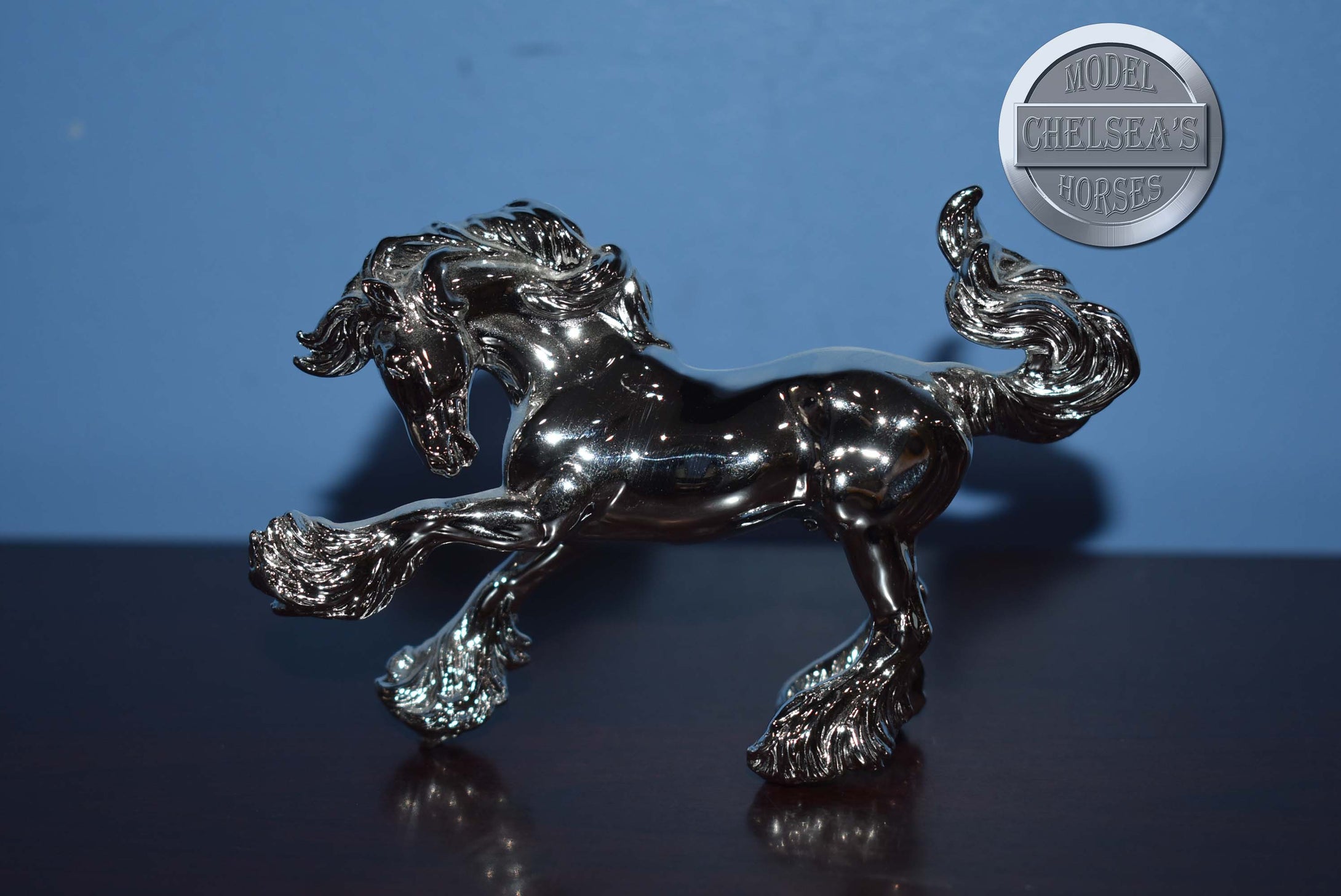 Chrome Chase Piece-Mini Gypsy Vanner Mold-Breyer Stablemate