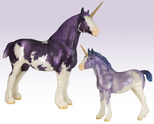 Load image into Gallery viewer, Hyacinth and Wysteria-Clydesdale Unicorn Mare and Foal Mold-Breyer Traditional