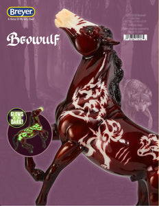 Beowulf-In Stock-Halloween 2024 Exclusive-Semi Rearing Mustang Mold-Breyer Traditional