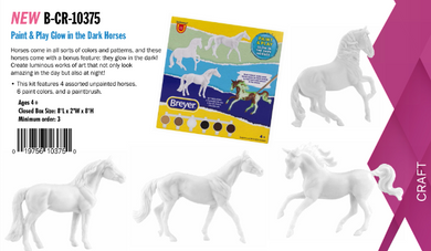 Paint and Play GLOW in the Dark Stablemate-2025 New Release-Breyer Stablemate