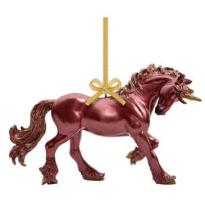 Scarlet Unicorn Ornament-2024 Limited Edition Holiday Exclusive-DEPOSIT ONLY-OCTOBER SHIPPING-Breyer Ornament