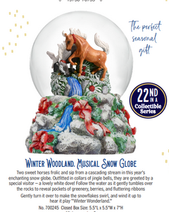 Winter Woodland Musical Snowglobe-2024 Limited Edition Holiday Exclusive-DEPOSIT ONLY-OCTOBER SHIPPING-Breyer Accessories