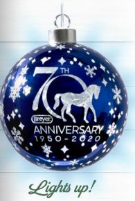 70th Anniversary Glass Ball Ornament-Breyer Ornament