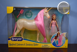 Magical Unicorn and Fantasy Rider-New in Box-Breyer Classic
