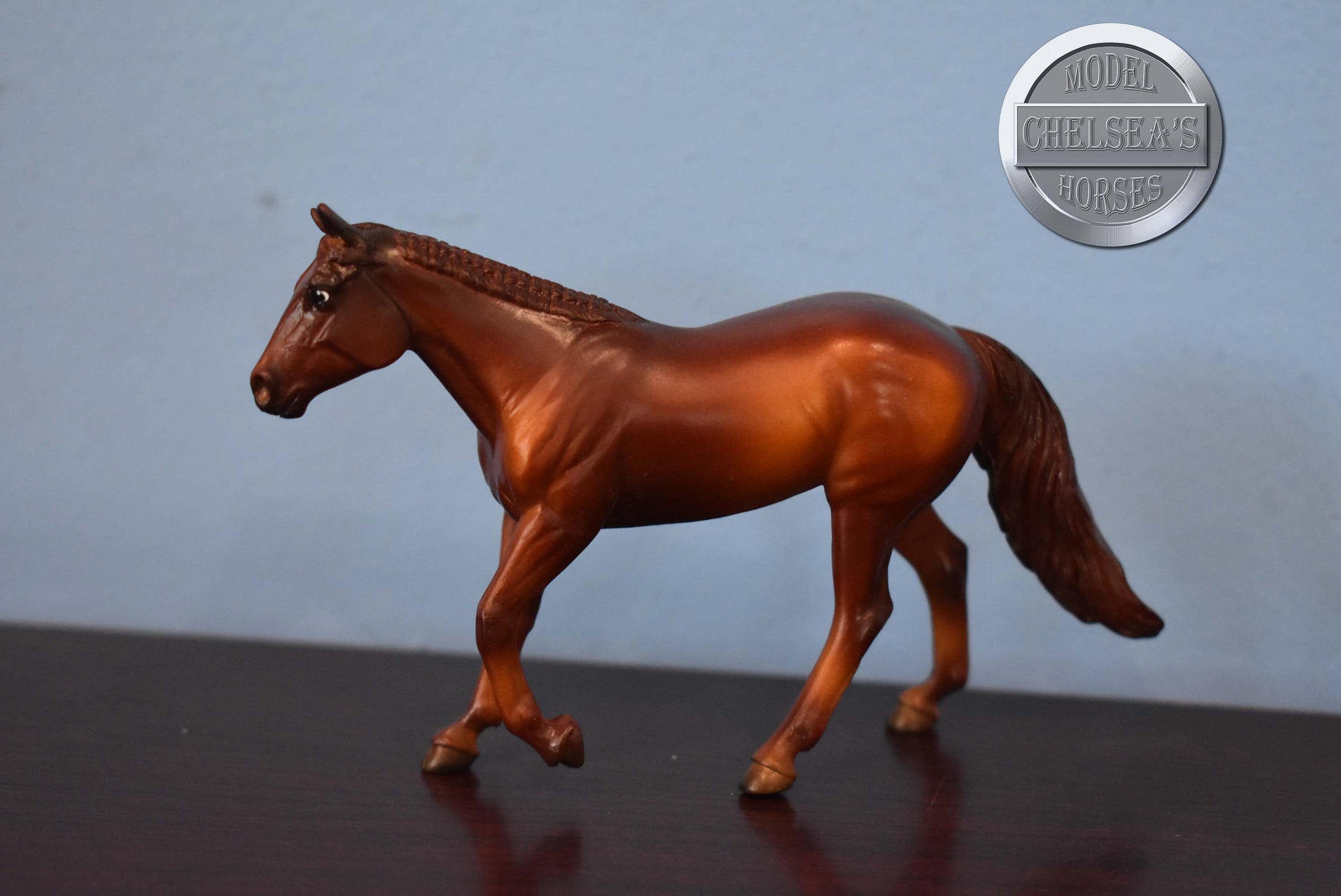 Chestnut Loping Quarter Horse-From Horse Crazy Series 3-Breyer Stablemate