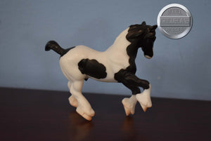 Black/White Clydesdale from Shadowbox Set-Clydesdale Mold-Breyer Stablemate