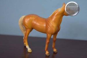 Palomino Horse and Foal Set Mare Only-Standing Stock Horse Mold-Breyer Stablemate