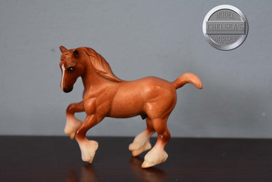 Gentle Giants Red Roan-Clydesdale Mold-Breyer Stablemate