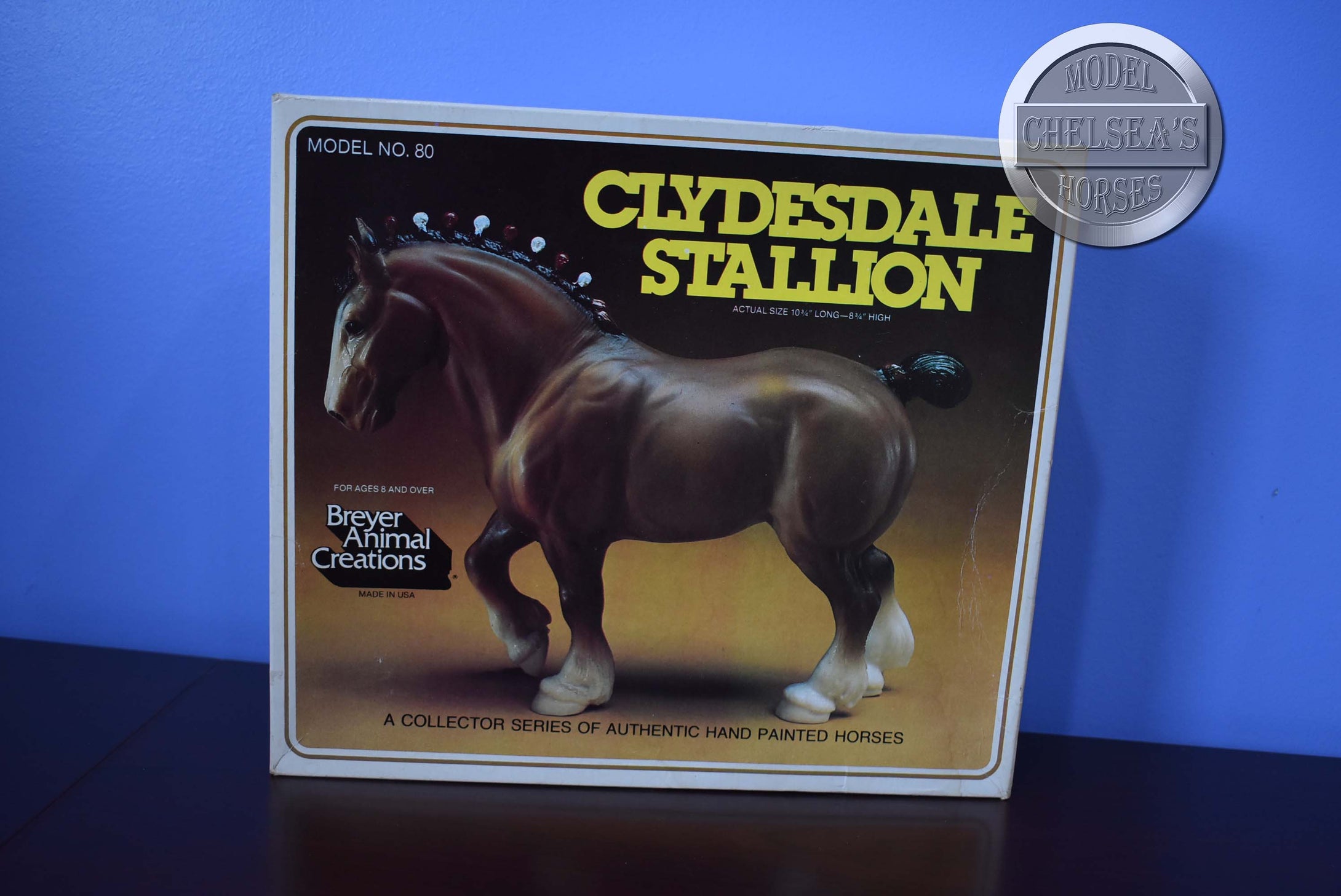 Clydesdale Stallion-Clydesdale Stallion Mold-with Vintage Box-Breyer Traditional