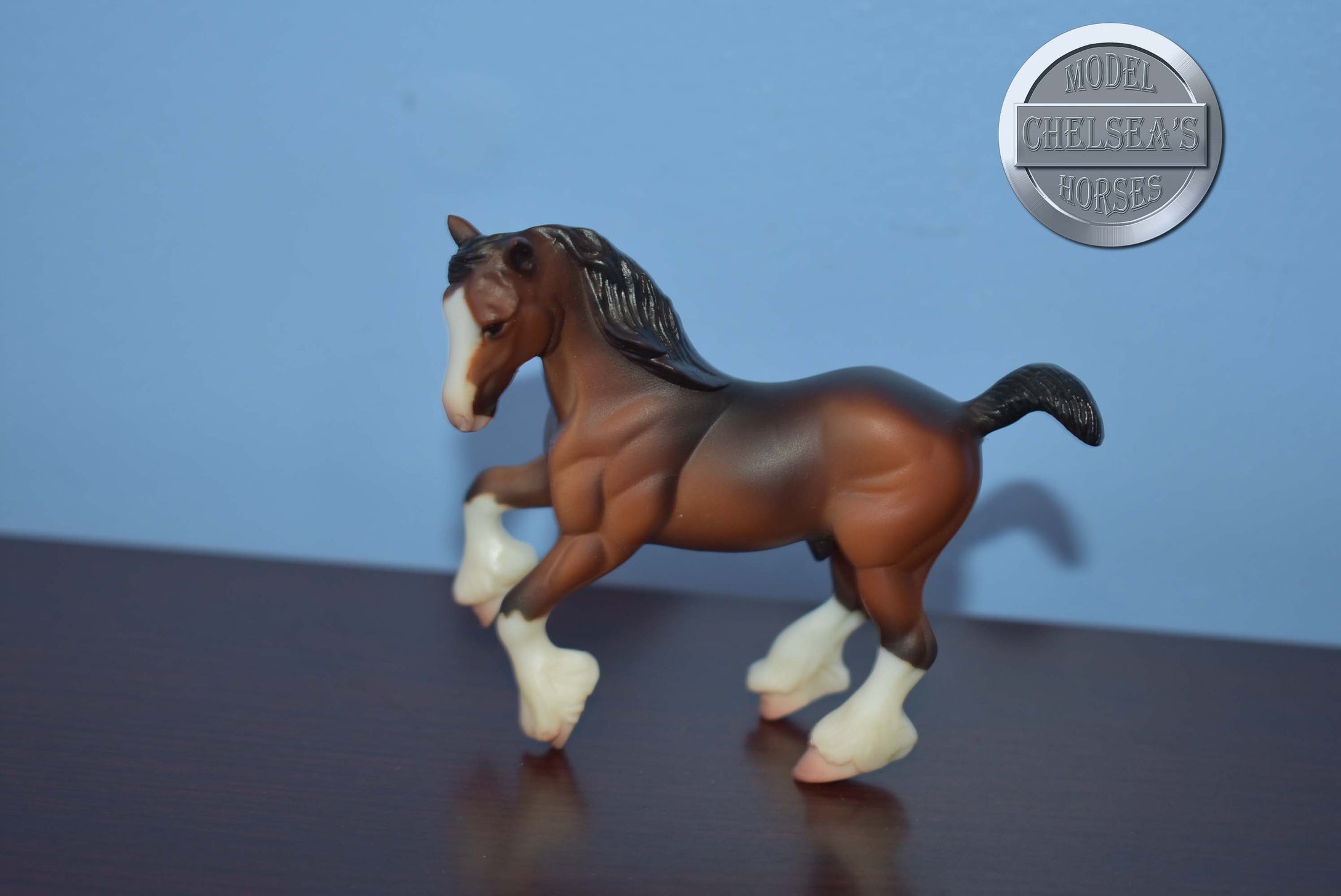 Bay Clydesdale Horses of the World-Clydesdale Mold-Breyer Stablemate
