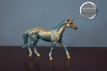 Load image into Gallery viewer, Blue Thoroughbred From Mystery Unicorn Surprise Series Two-Walking Thoroughbred Mold-Breyer Stablemate
