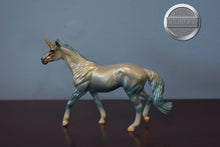 Load image into Gallery viewer, Blue Thoroughbred From Mystery Unicorn Surprise Series Two-Walking Thoroughbred Mold-Breyer Stablemate