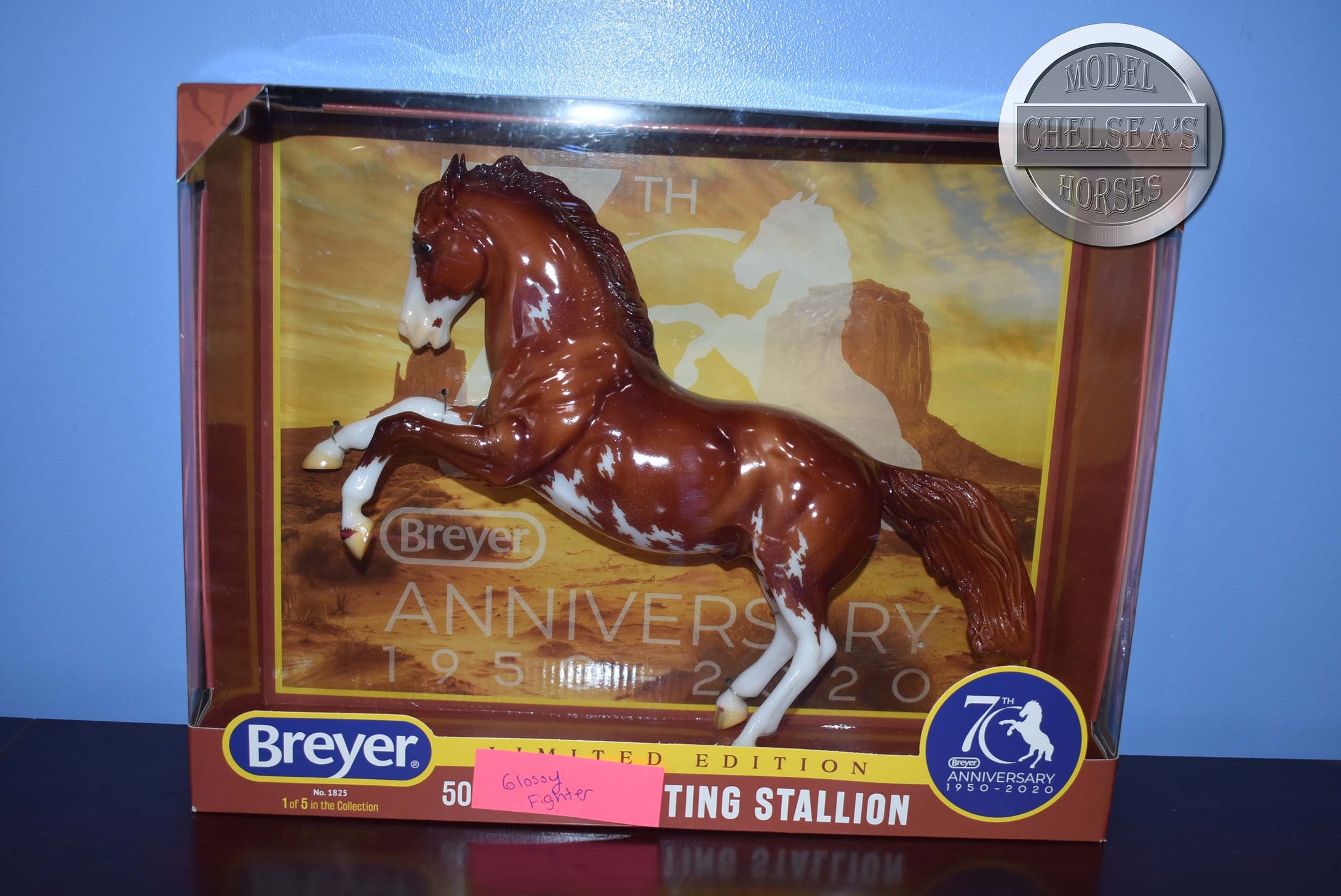 Glossy 70th Anniversary-Fighting Stallion Mold-Collector Club Appreciation Exclusive-Breyer Traditional
