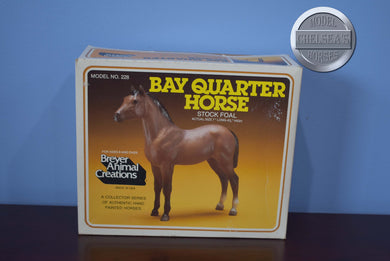 Bay Quarter Horse Stock Foal with Vintage Box-Stock Horse Foal Mold-Breyer Traditional