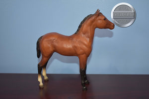 Bay Quarter Horse Stock Foal with Vintage Box-Stock Horse Foal Mold-Breyer Traditional