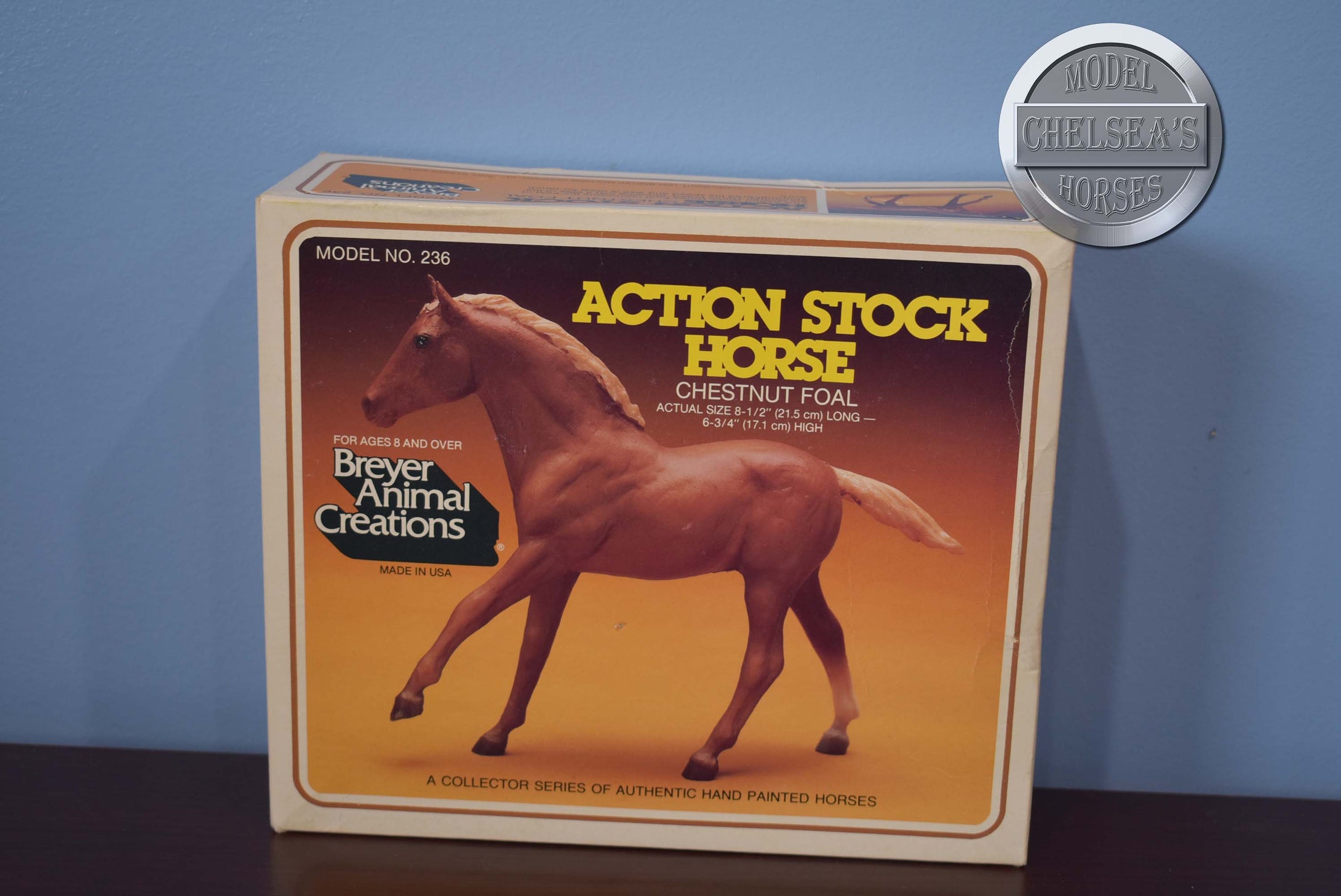 Chestnut Stock Horse Foal with Vintage Box-Action Stock Horse Foal Mold-Breyer Traditional