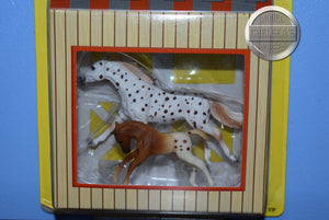 Appaloosa Mare and Foal #59975-New in Box-Breyer Stablemate