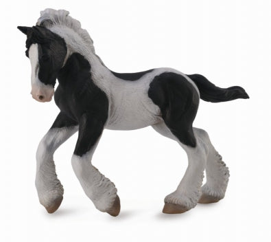 Black and White Piebald Gypsy Foal-#88770-CollectA
