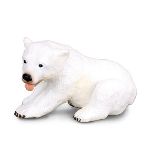 Sitting Polar Bear Cub-#88216-CollectA