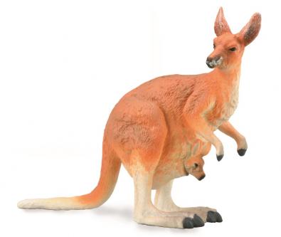 Kangaroo with Joey-#88921-Breyer CollectA