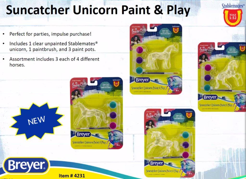 Suncatcher Unicorn Paint and Play-New in Package-Breyer Stablemate