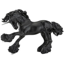 Load image into Gallery viewer, Obsidian-Unicorn on Gypsy Vanner Mold-New in Box-Breyer Traditional