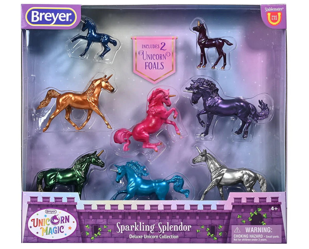 Sparkling Splendor Deluxe Unicorn Collection-Set of 8-Breyer Stablemate