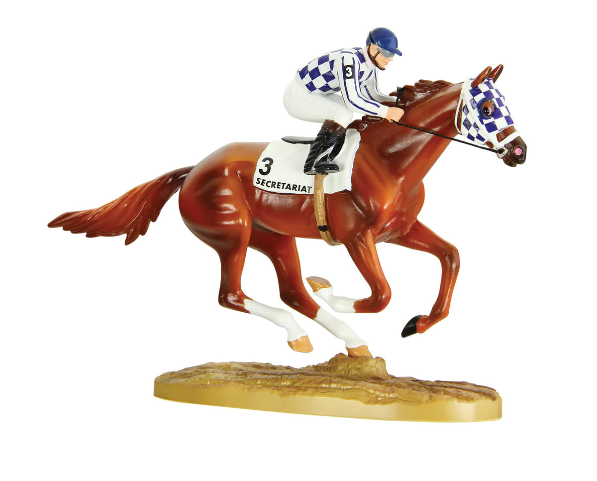 Secretariat 50th Anniversary Figurine with Jockey-Breyer Accessories